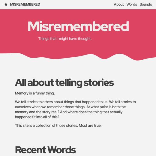 Misremembered